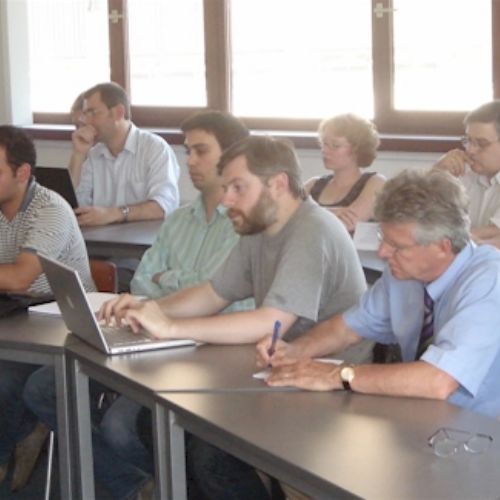 Les participant-e-s (4). Parmi le C.A. de l'ISOC Wallonie, Radu Cotet (à droite, chemise rayée)
